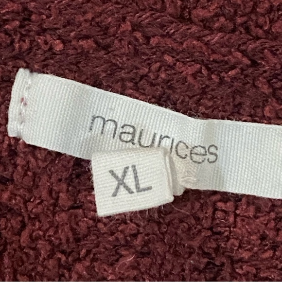 Maurices women soft long sleeve  crewneck maroon sweater size XL - Picture 3 of 8